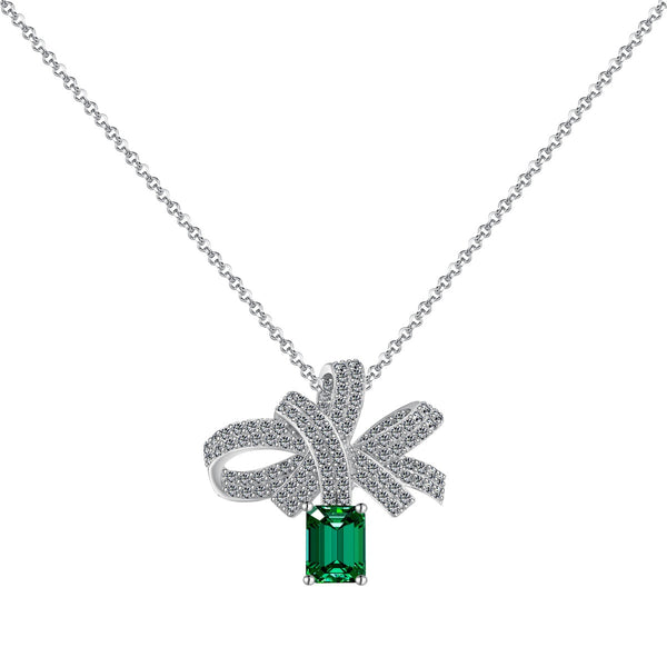 [SHINY]Luxurious Flower Shape Emerald Cut Necklace
