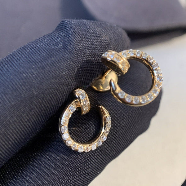 ˇShiny JewelryˇJUSTE EARRINGS GOLD DIAMONDS