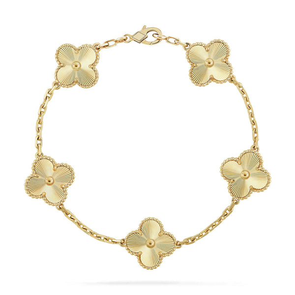 ˇShiny JewelryˇCLOVER 5 FLOWERS LASER BRACELET