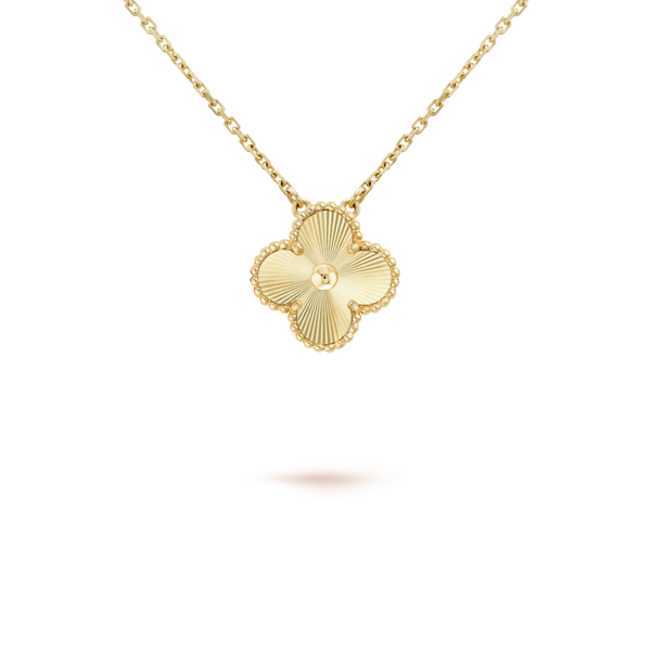 ˇShiny JewelryˇCLOVER 15MM LASER NECKLACE