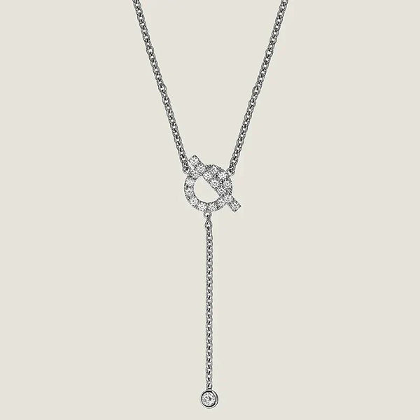 ˇShiny JewelryˇFINESSE SILVER DIAMOND NECKLACE