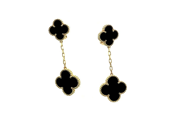 ˇShiny JewelryˇCLOVER 2 MOTIFS  EARRINGS (MULTIPLE CHOICESC